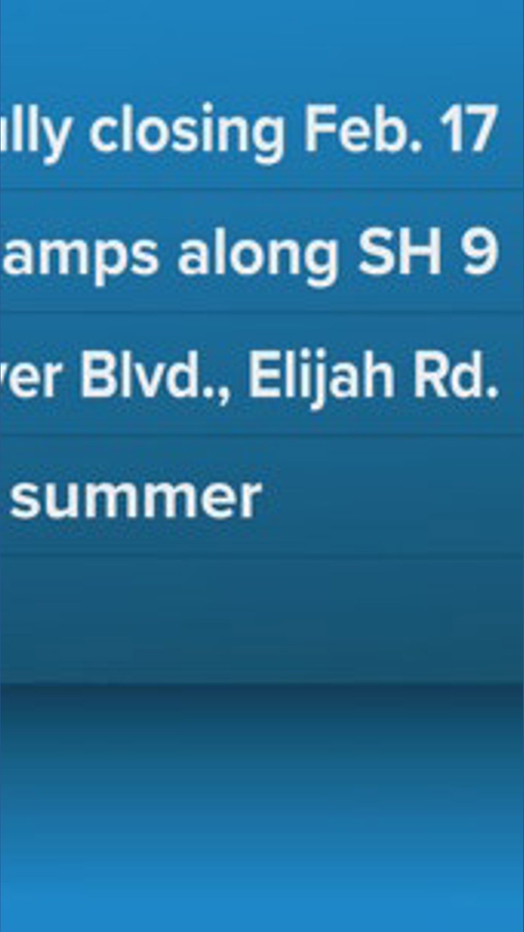 Old Georgetown Road in Copperas Cove to close next week for ramp construction