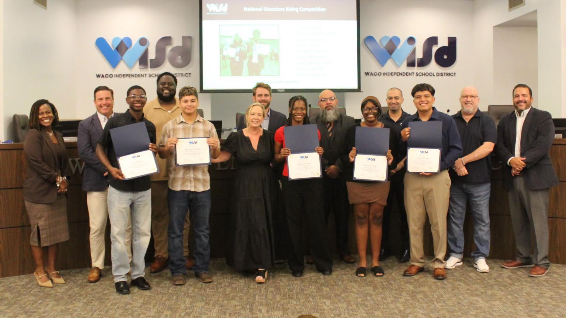 Waco ISD honors students for earning top placements at National Educators Rising Competition