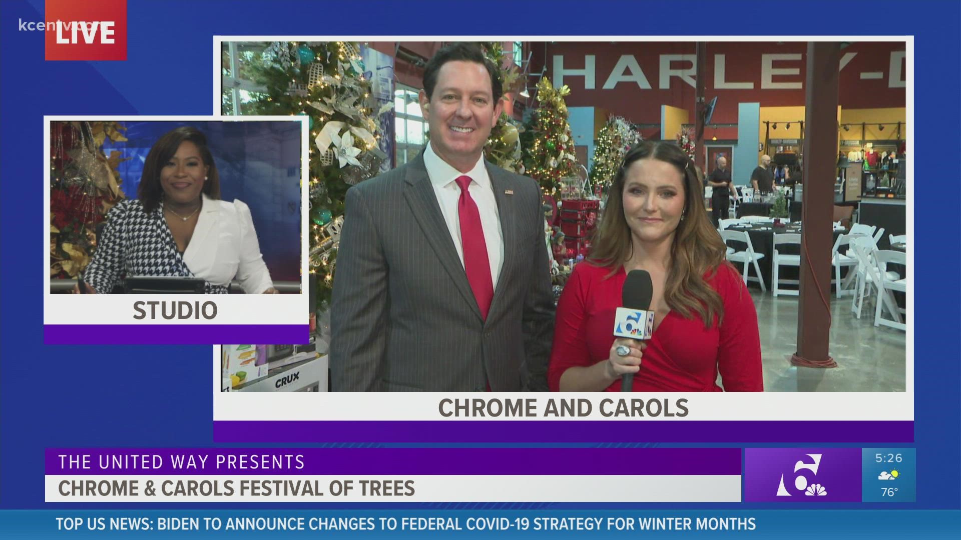 KCEN Leslie Draffin and Kris Radcliffe tell us what to expect at the Chromes and Carols Festival of Trees.