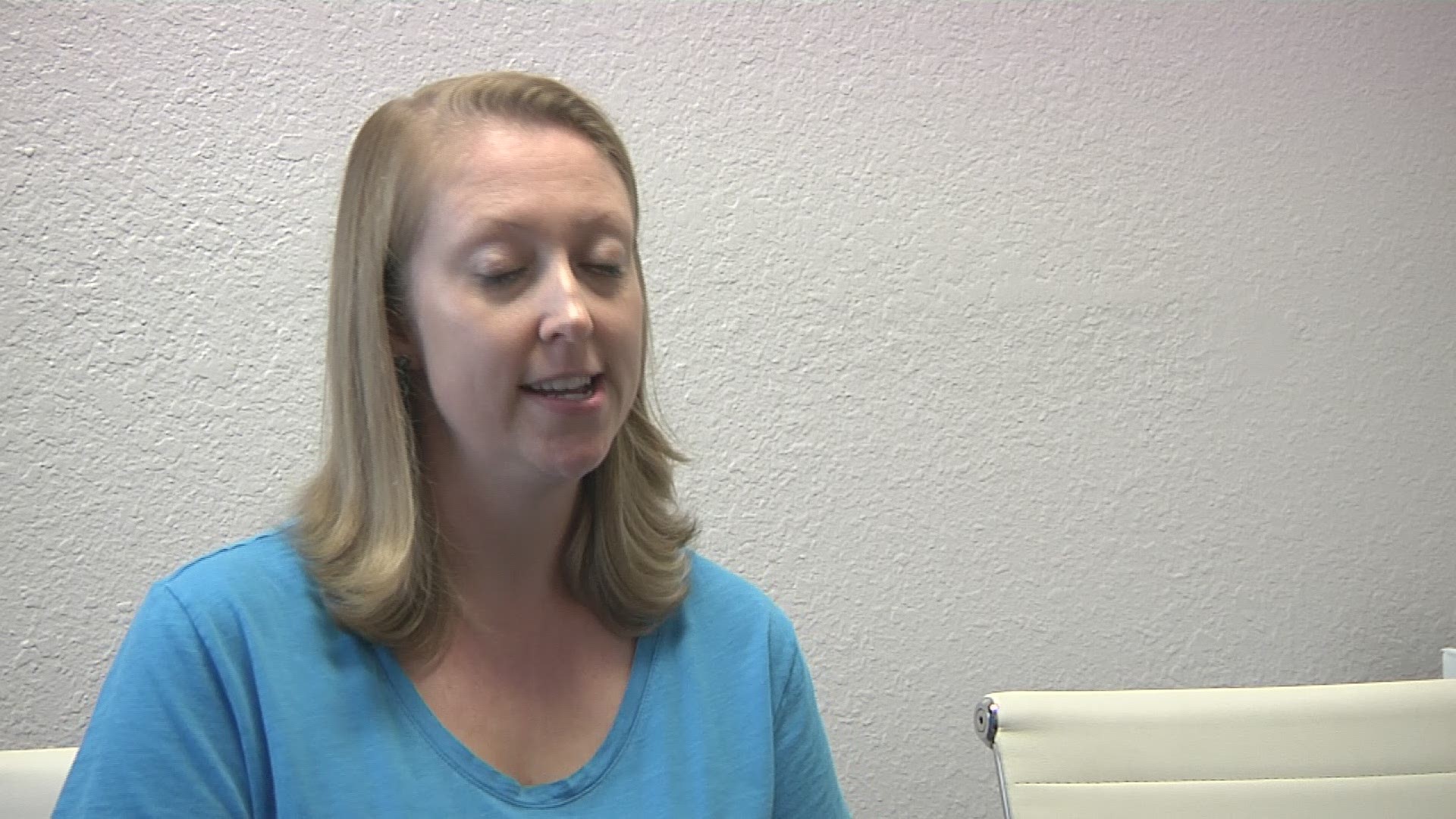 Jessica Foran, Director of Survivor Advocacy for UnBound and Case Director for the Heart of Texas Human Trafficking coalition, explains the signs of human trafficking, especially near a suspicious massage parlor. UnBound is a group in Waco which advocates