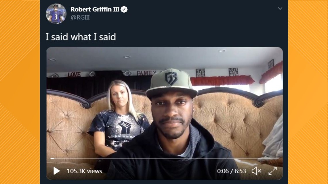 Baltimore Ravens QB Robert Griffin III's wife, Grete Griffin