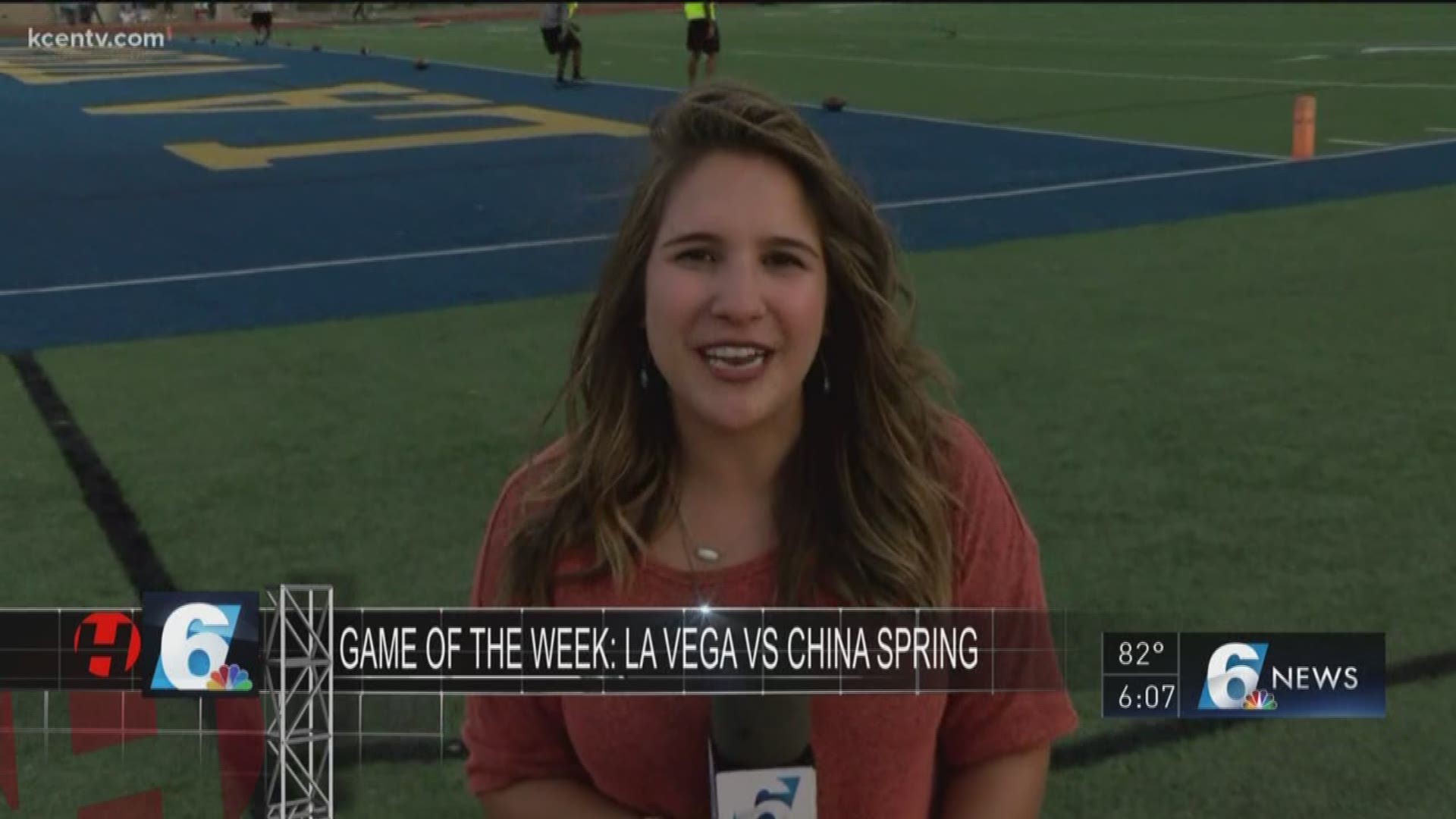 Channel 6 sports reporter Jessica Morrey reported live from Pirate Stadium.