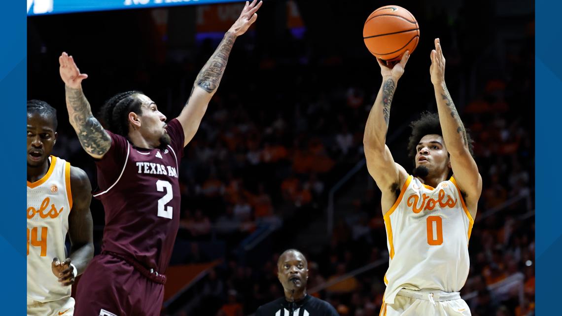 No. 24 Tennessee outlasts Texas A&M 87-82 in double overtime