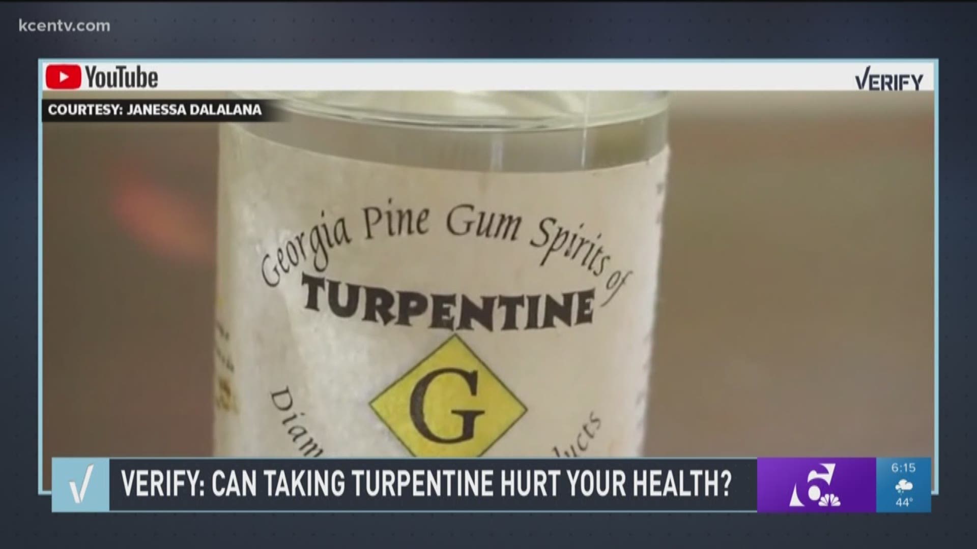Does taking turpentine hurt your health? We dig in this week's Verify.