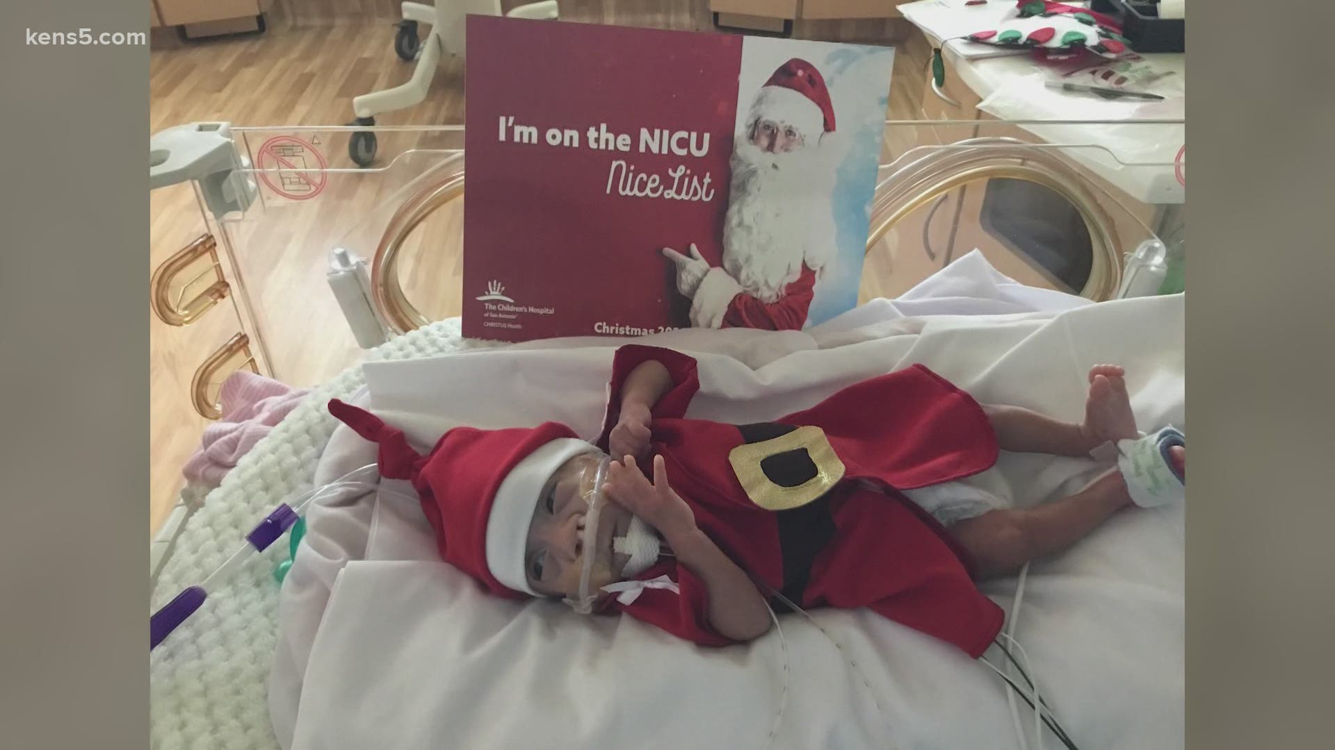 The NICU nurses helped Santa make his special deliveries this year.