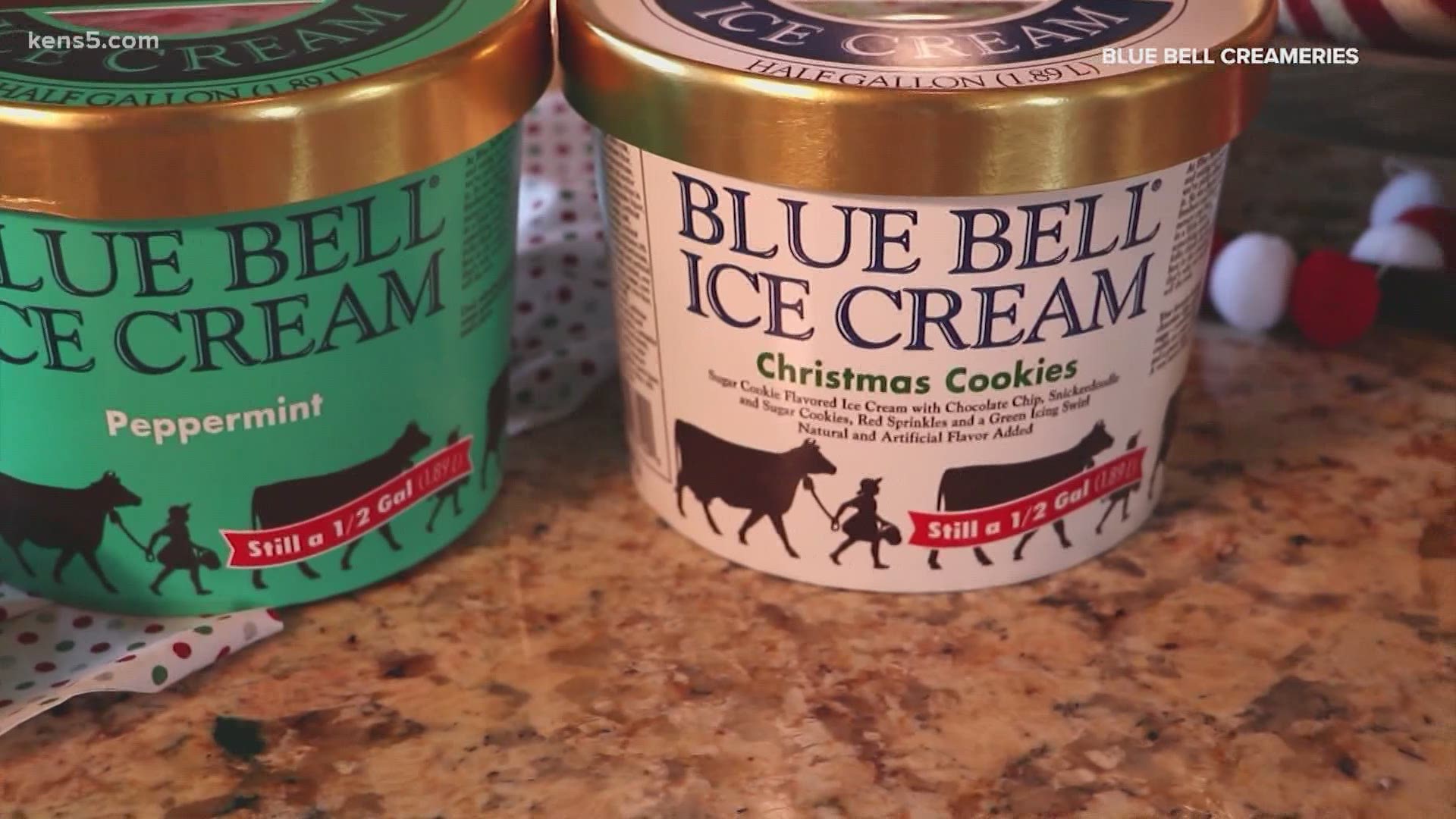 Blue Bell is scooping out their holiday flavors, including peppermint and Christmas cookies ice cream.