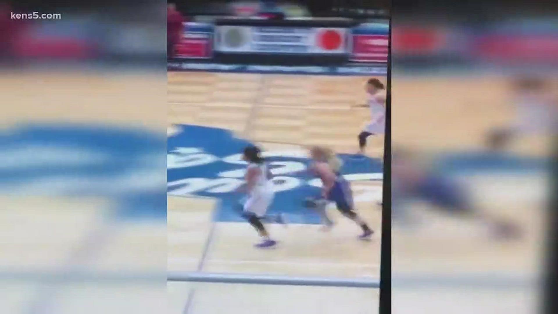 The University Interscholastic League is punishing a Tivy High School basketball player after she shoved a South San player to the floor during a game.