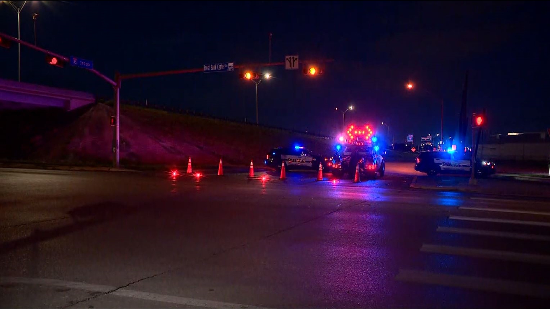 Nine people were traveling in an SUV before a tire blew out and it crashes on Interstate 35, San Antonio police said.