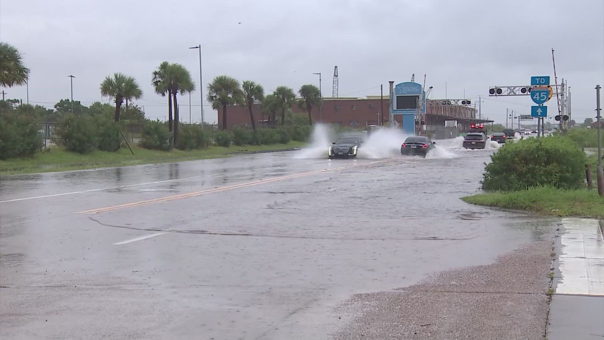 According to the National Weather Service, more than 5.5 inches of rain fell in Galveston on Monday.