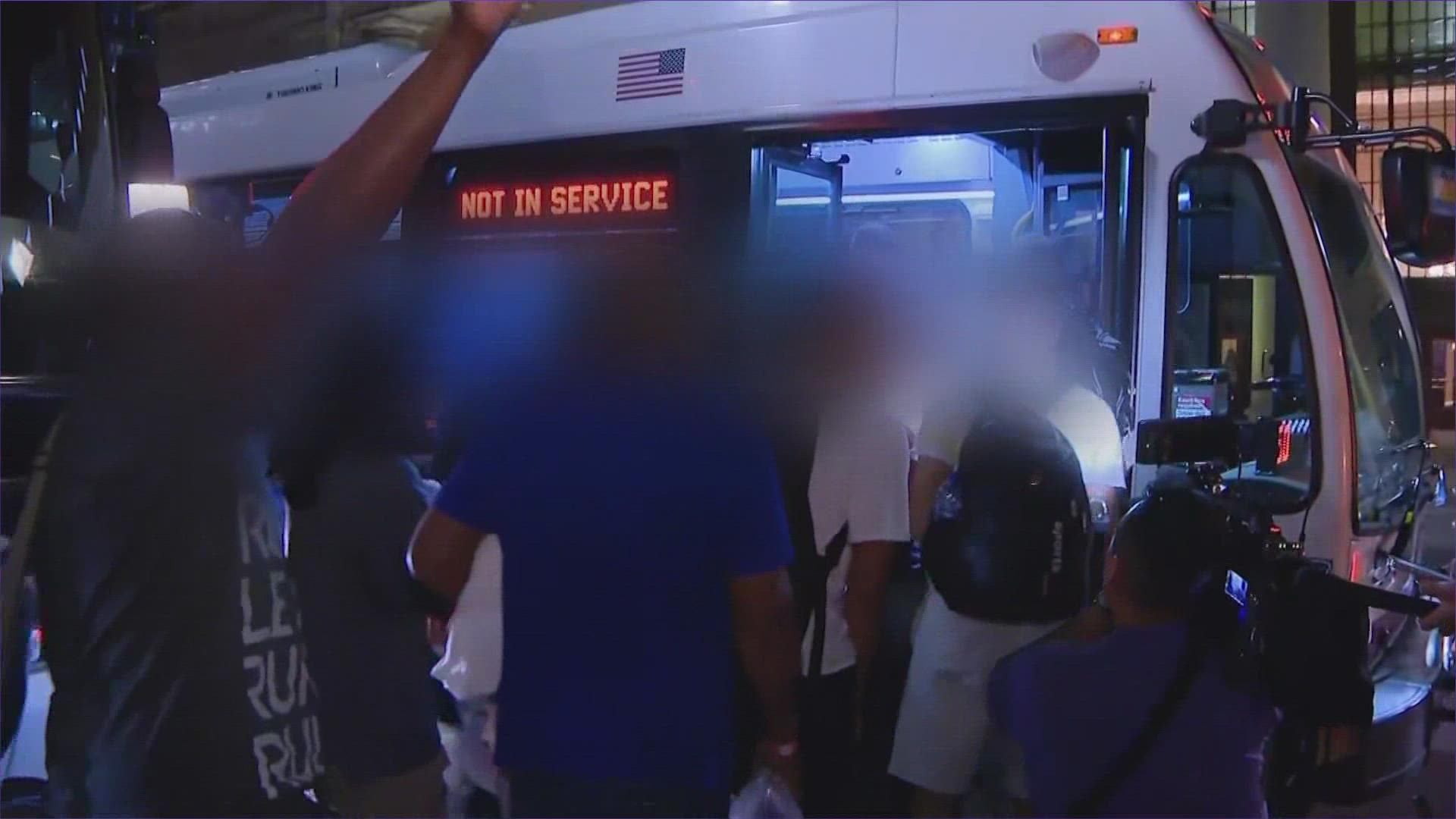 The first bus of migrants headed to Chicago arrived on Wednesday, according to the governor.