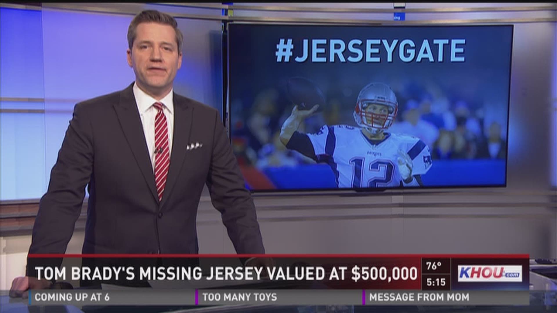 Stolen Tom Brady jersey worth half a million, police report says