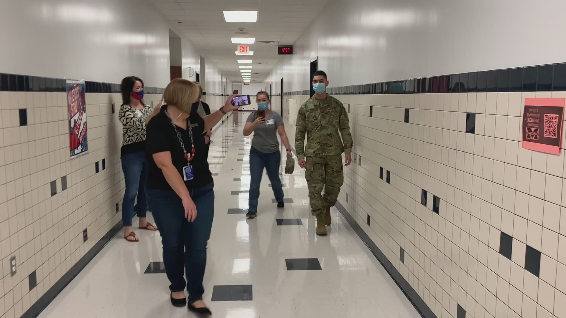 After spending the last half-year at basic training, Caden Wulf planned a big surprise for his return home. (Video provided by Alvin ISD)