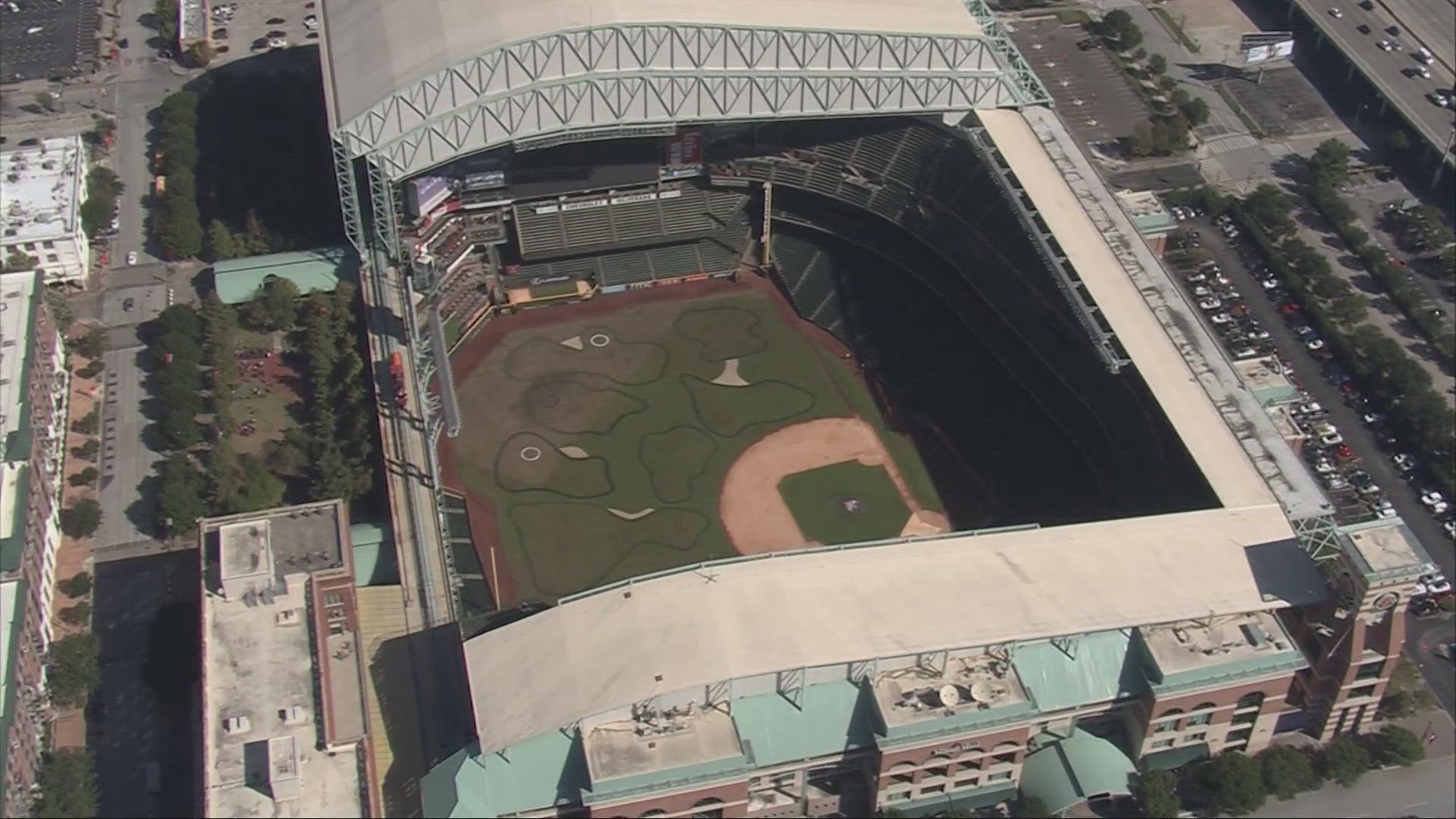 Fans will tee off from the upper deck down to custom greens on the field below at the Upper Deck Golf event in February 2025.