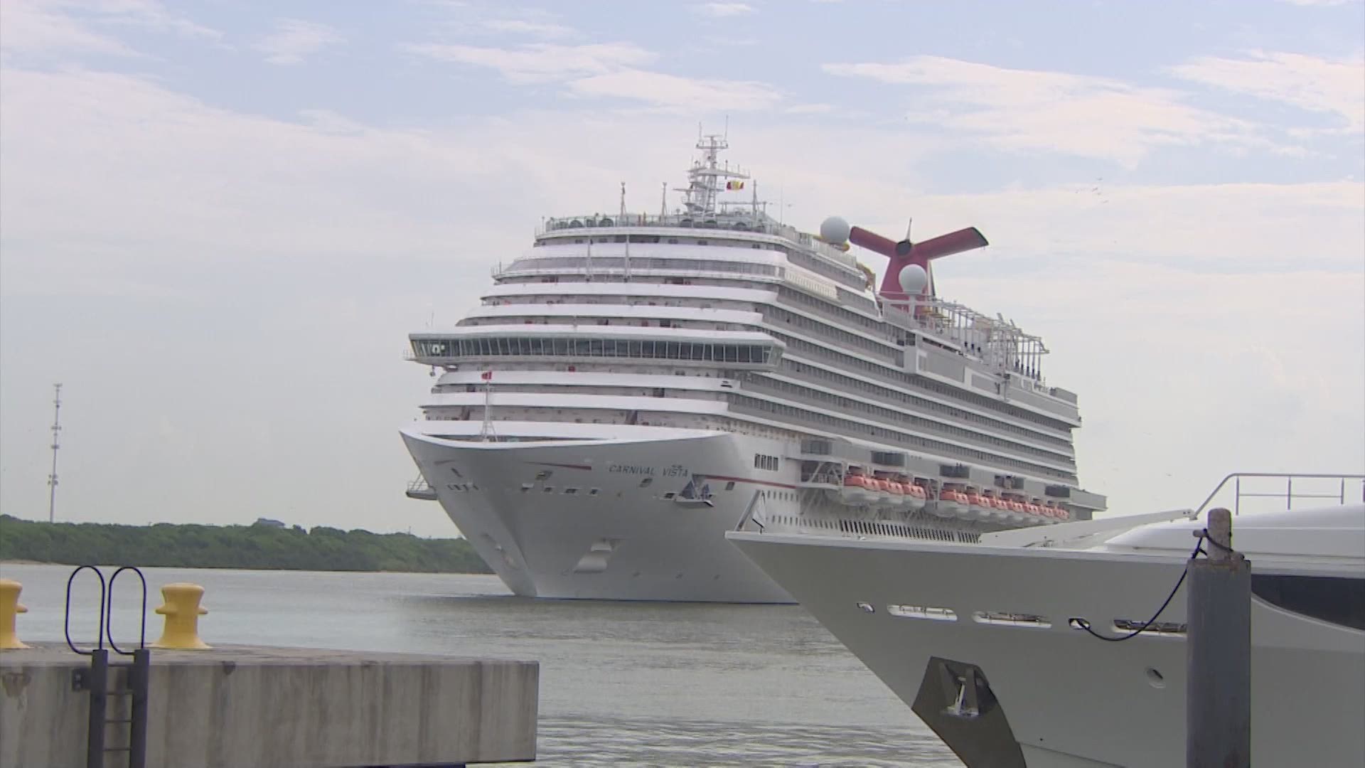 After its first voyage since the start of the pandemic Carnival Vista is back in Galveston.