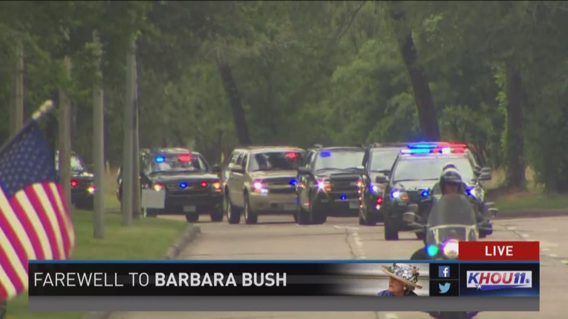 KHOU 11 Team Coverage at the end of Baraba Bush's funeral in Houston ' Bush will be laid to rest in College Station later in the day