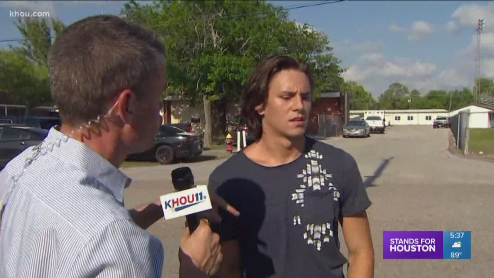 KHOU 11 reporter Jason Miles talks to Aidan Gomez, a Santa Fe High School junior who was on the football team with the suspected gunman of Friday's mass shooting.