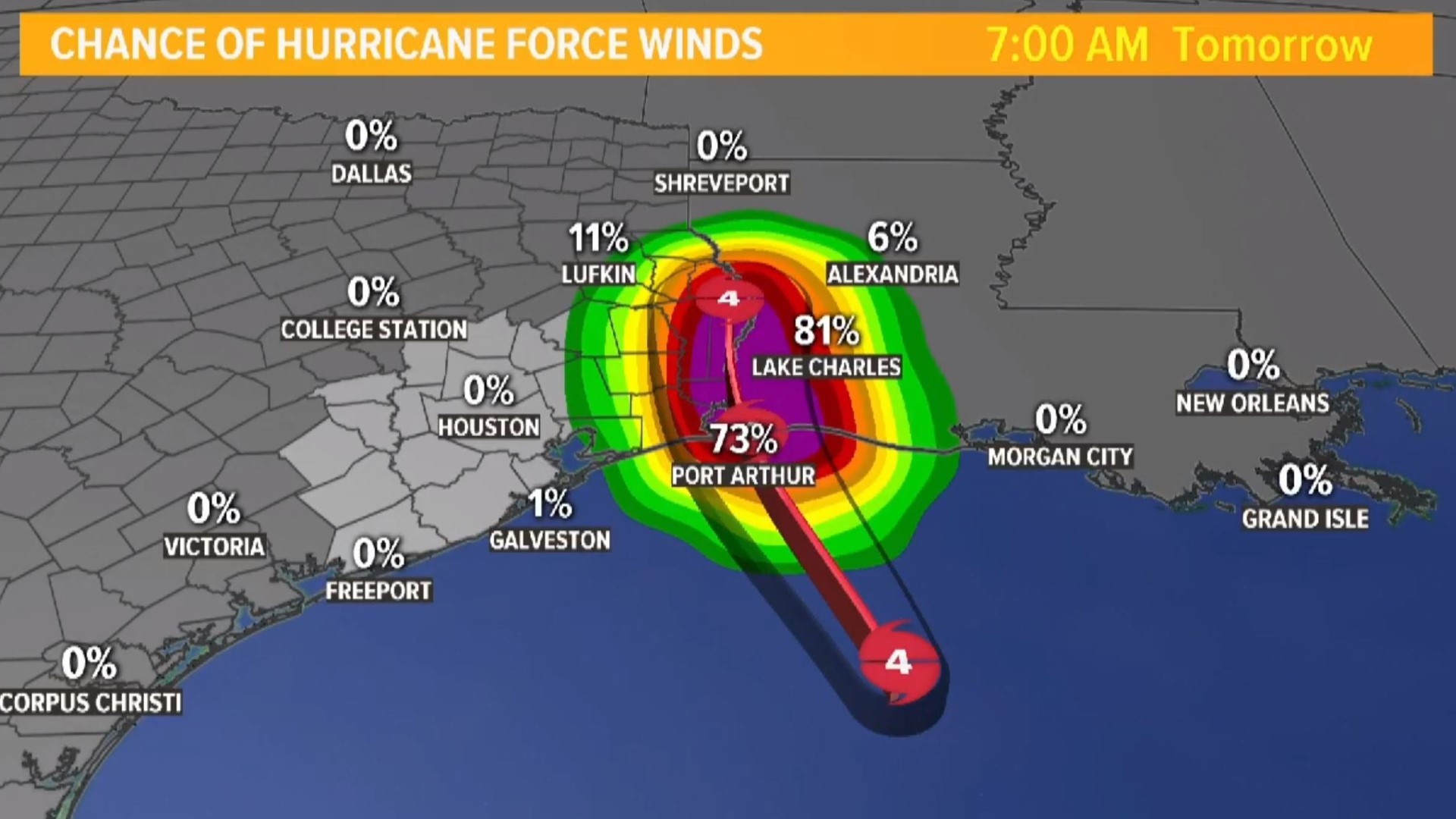 Hurricane Laura path, tracks and spaghetti models  kcentv.com