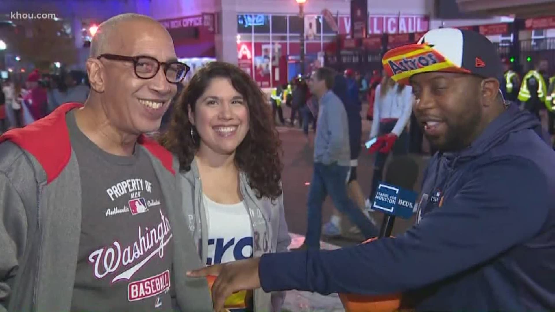 Houston Astros fans traveled to Washington, D.C. to watch the teams face off in Game 4 of the World Series.