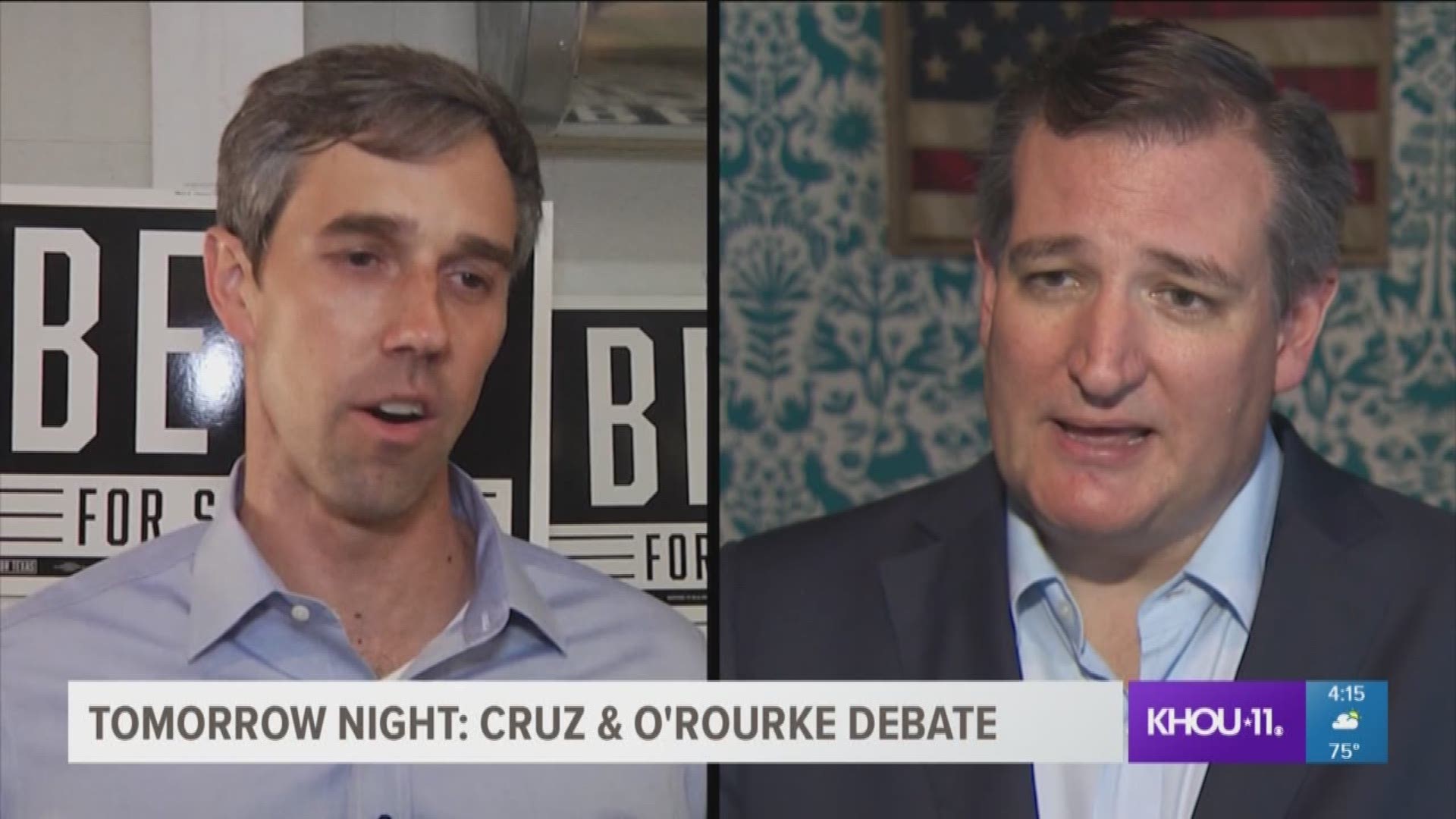 Senator Ted Cruz and Congressman Beto O'Rourke will meet for the first of three debates on Friday in Dallas.