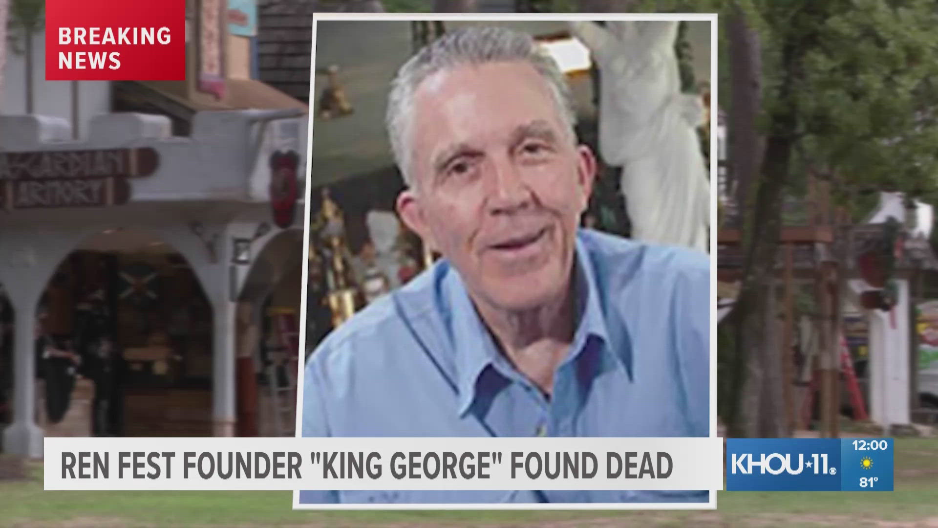 The founder of the Texas Renaissance Festival, George Coulam, was found dead at his home, according to Grimes County Sheriff Donald Sowell.