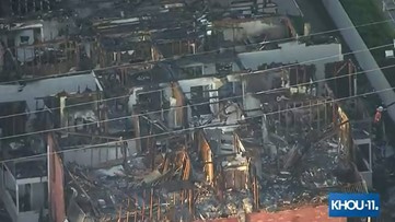'Everybody was panicking': Lightning blamed for fire that left a dozen Houston-area families homeless