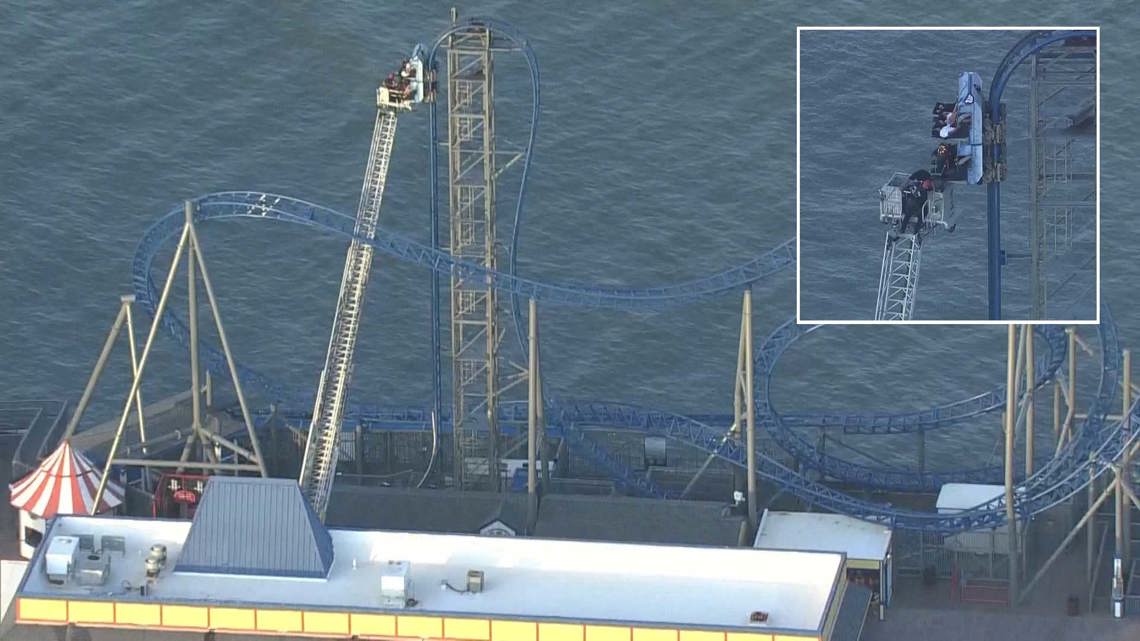 How firefighters rescued 8 students stranded atop Pleasure Pier roller coaster