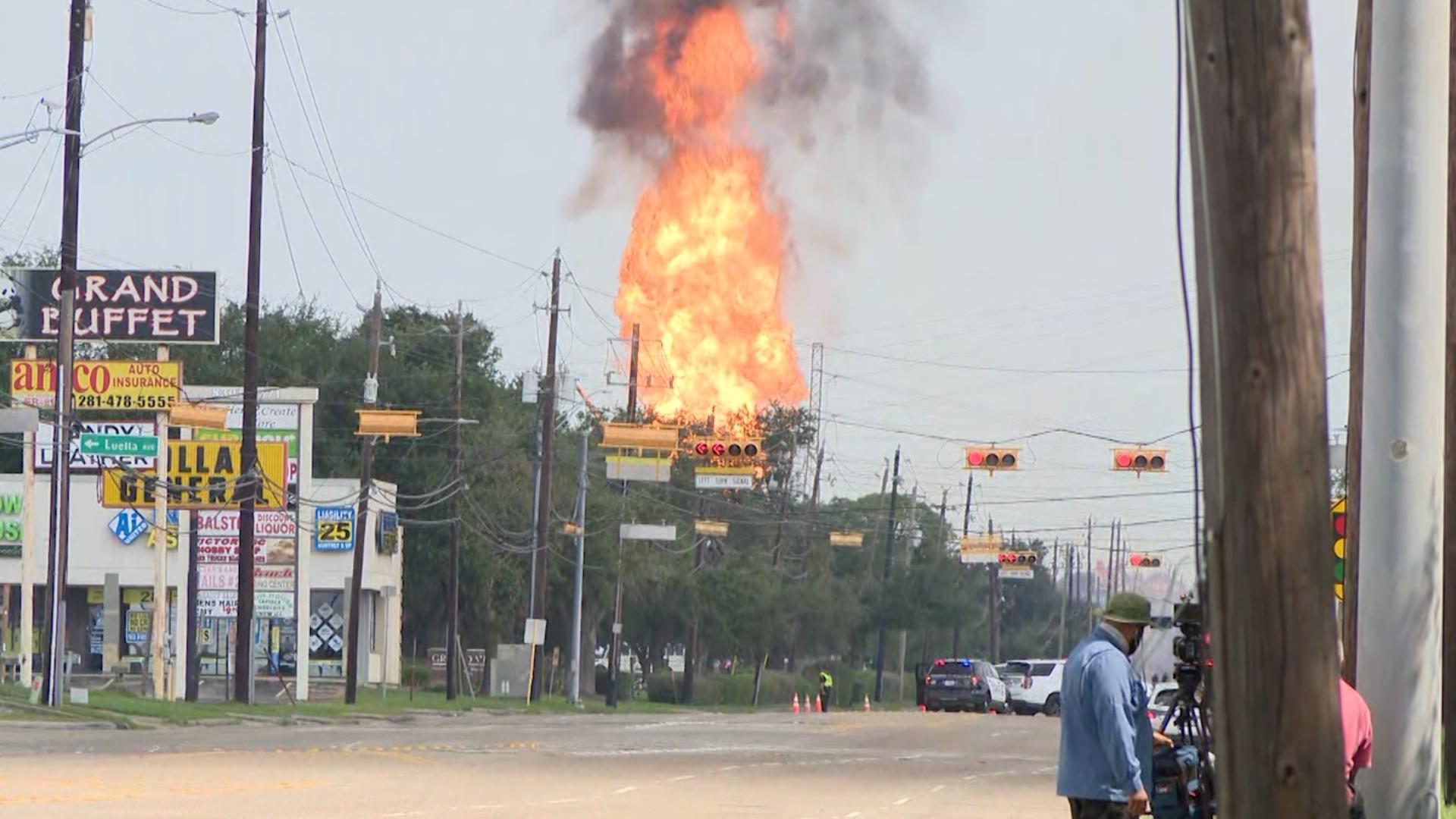 Natural gas liquid is burning from a pipeline owned by Energy Transfer and is impacting both the Deer Park and La Porte areas.