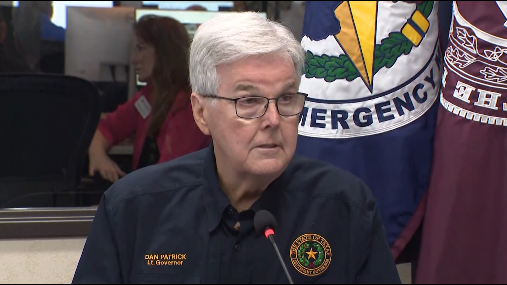 Lt. Gov. Dan Patrick and the Texas Division of Emergency Management discuss the state's preparations for Tropical Storm Beryl.