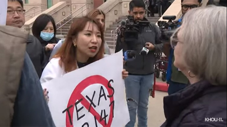 Tensions erupt near Houston during rally against SB 147