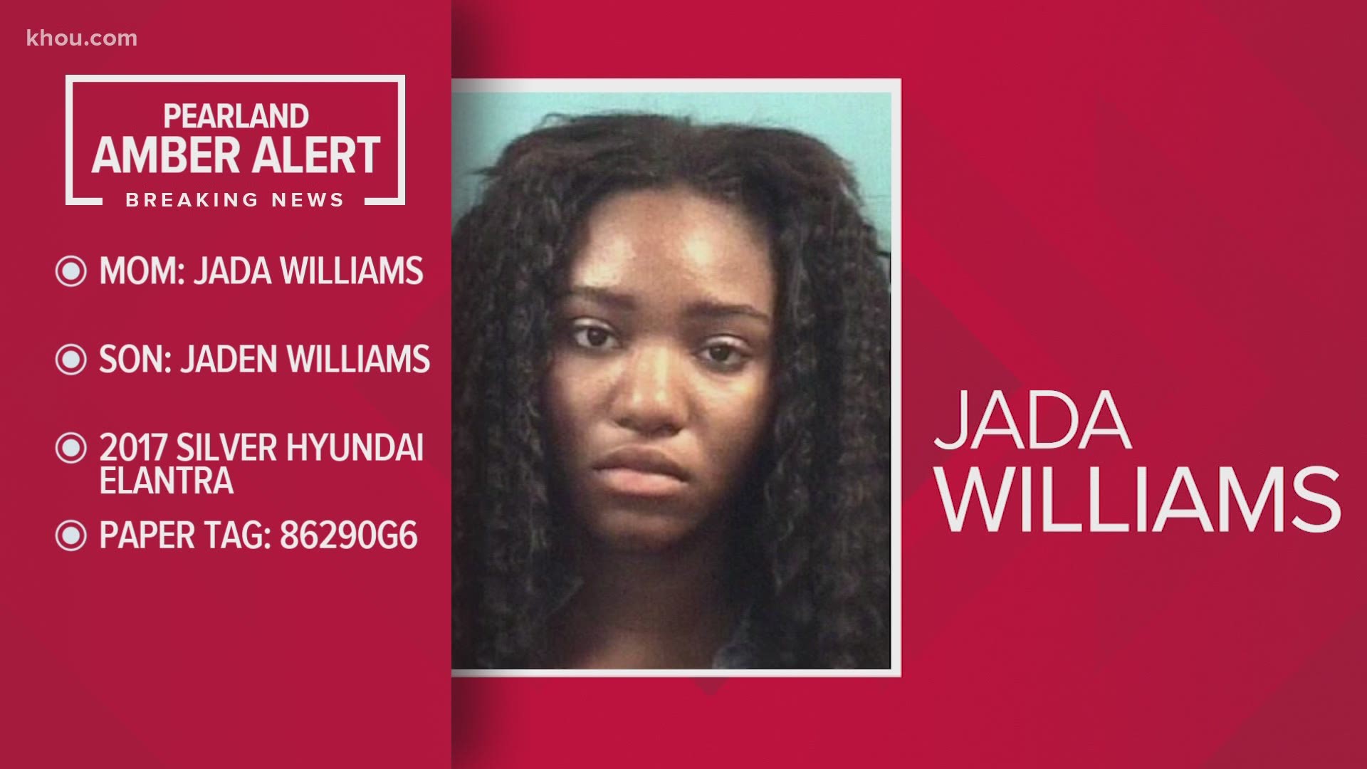 Authorities said Jada Williams took the boy and was making threatening statements about hurting herself and the child.