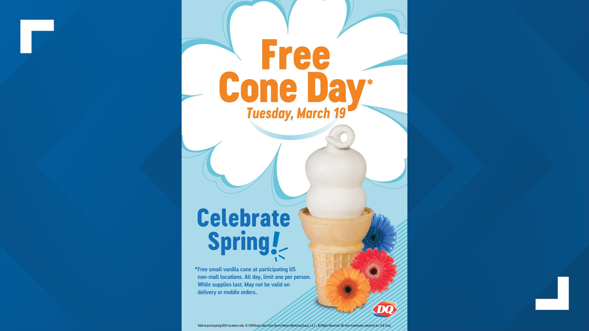 Dairy Queen is giving out free ice cream cones on March 19