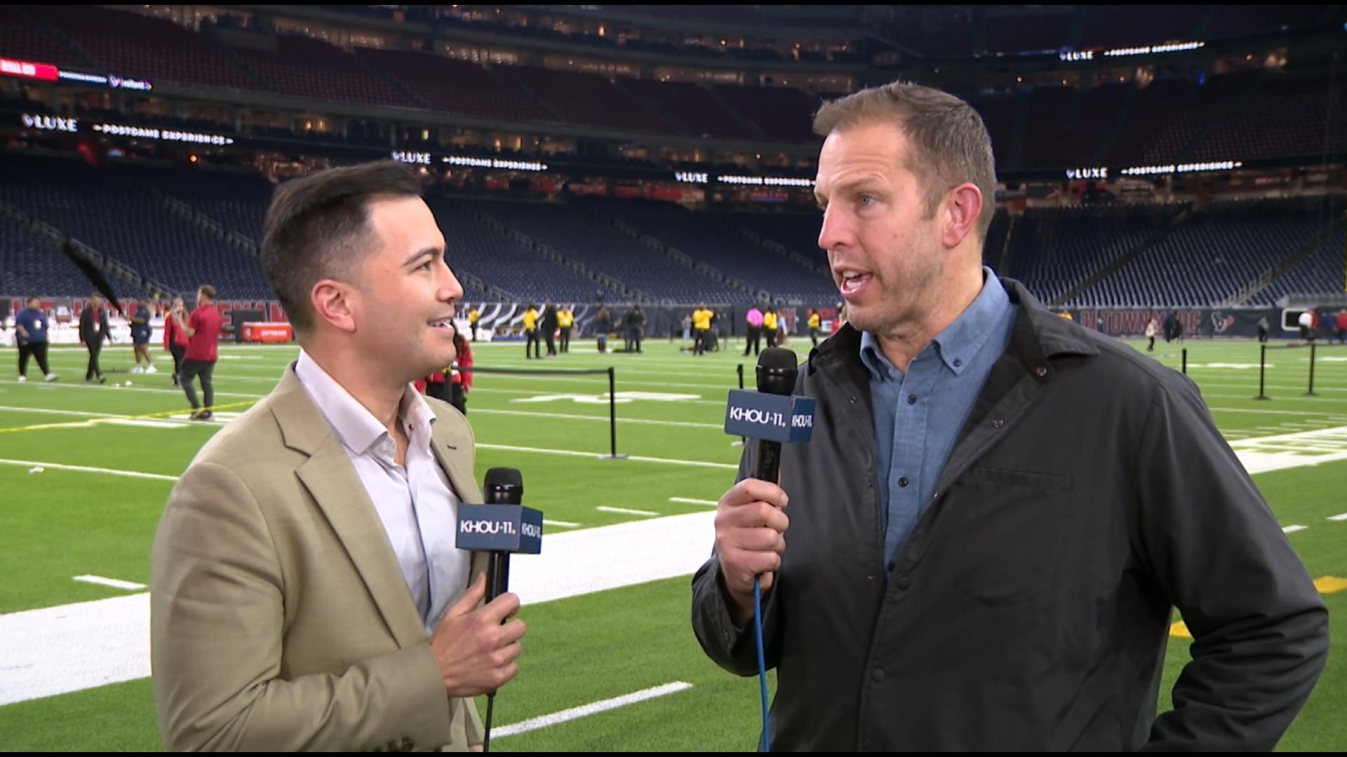 KHOU 11's Zack Tawatari and SportsRadio 610's Seth Payne recap a wild Texans win over the Los Angeles Chargers from Wild Card Saturday at NRG Stadium.