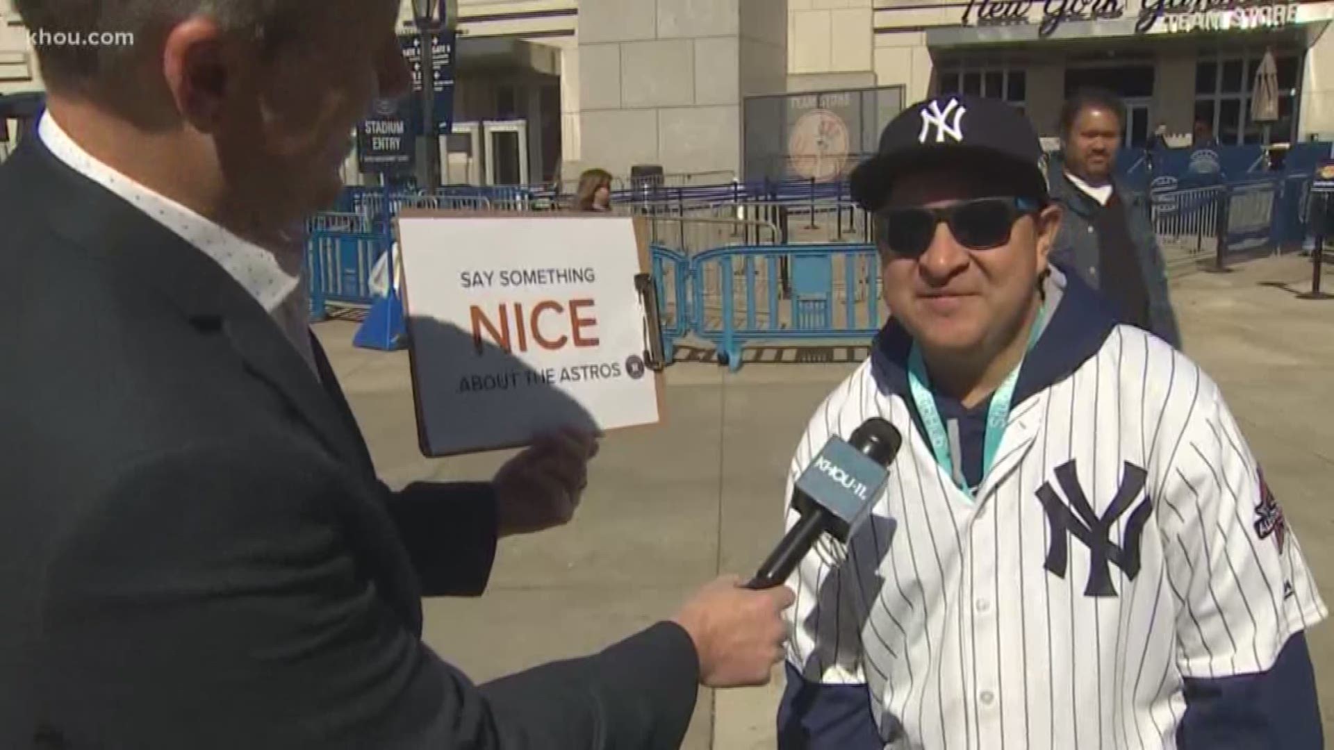 Can New Yorkers say anything nice about the Astros? KHOU 11 Sports' Jason Bristol finds out.