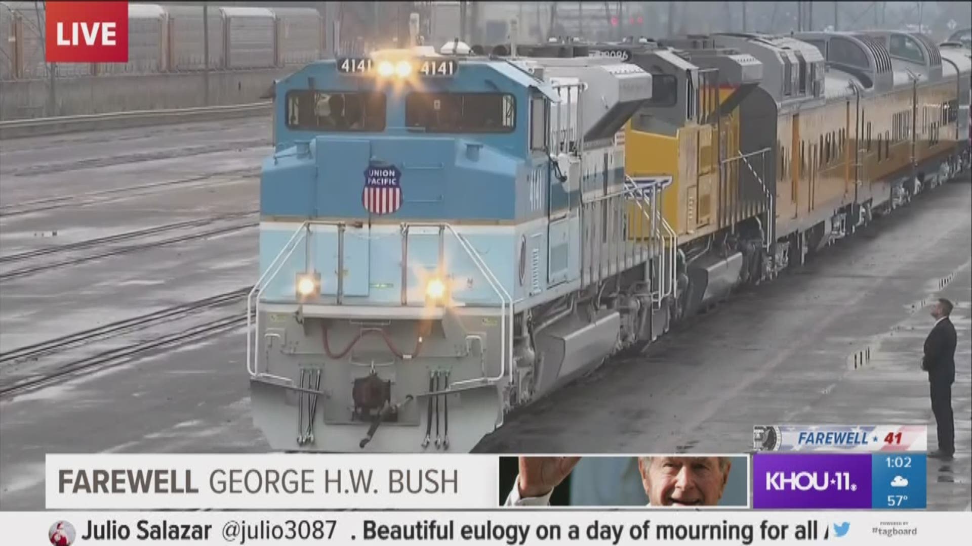 President Bush and his family are now on their way to College Station where he will be laid to rest at the George Bush Library and Museum next to his wife Barbara and daughter Robin.