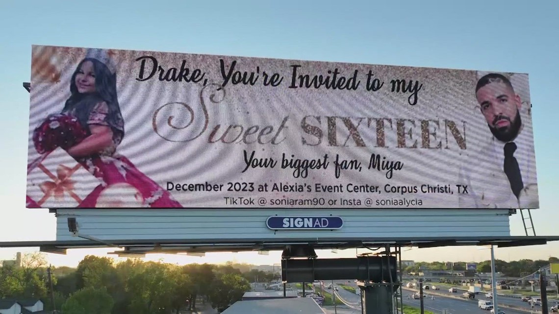 Teen asks Drake to Sweet 16 will billboard Houston, Texas news