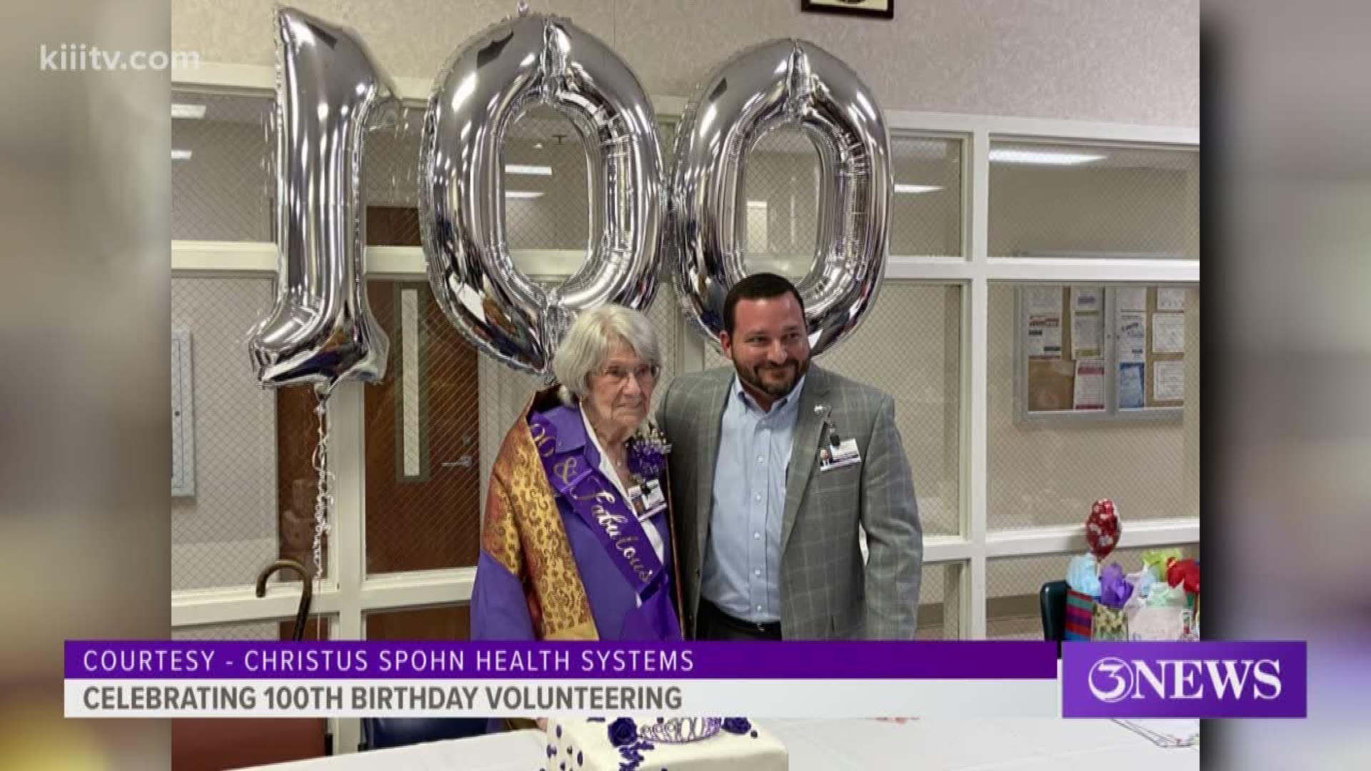 A special lady turned 100 years old Thursday and chose to celebrate the milestone by volunteering with patients at Christus Spohn Hospital in Alice.