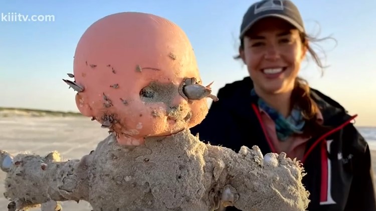The stuff of nightmares: Dozens of creepy dolls found washed up along South Texas beaches