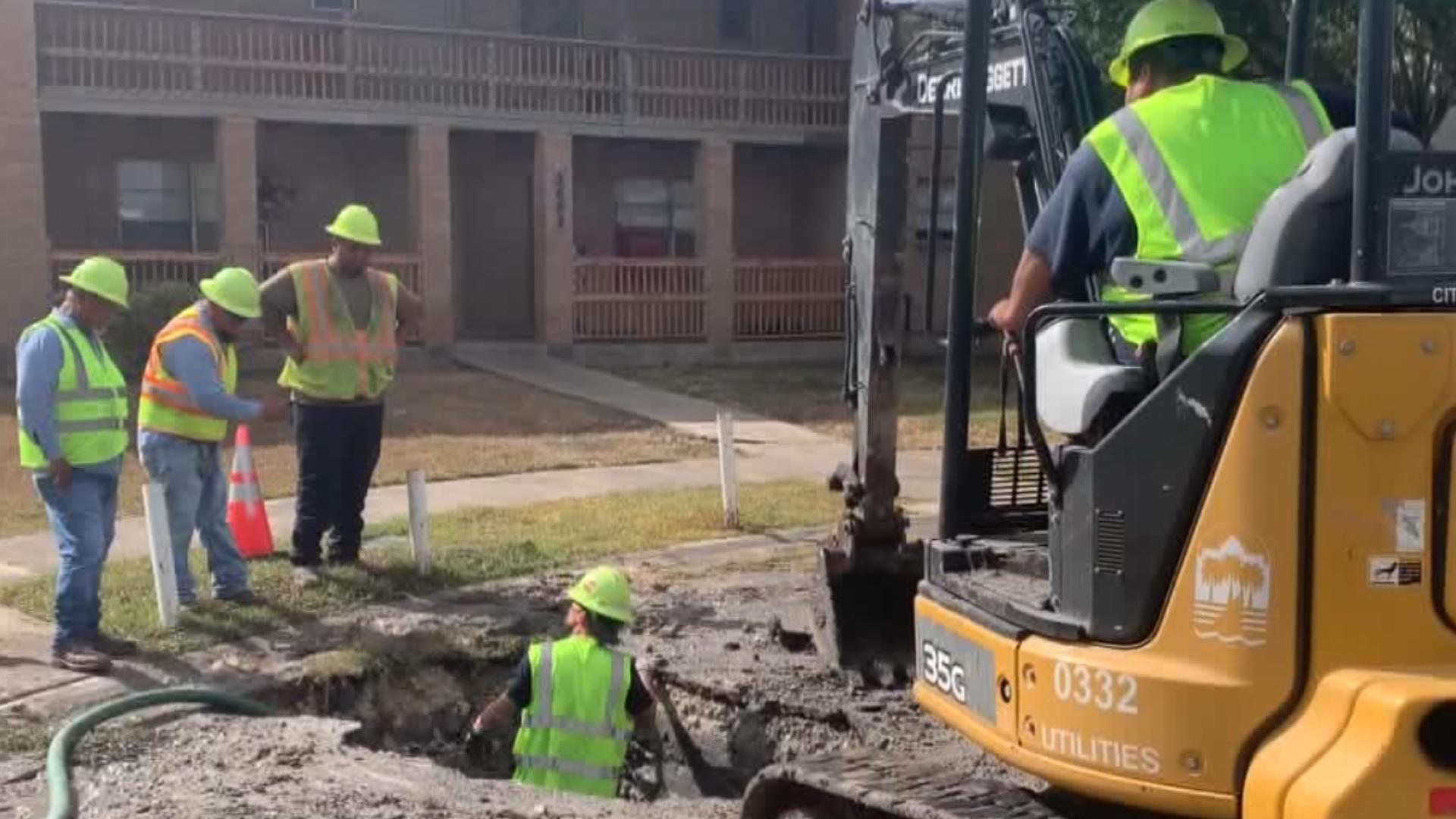 How much progress has the city of Corpus Christi made in the effort to replace aging water lines?