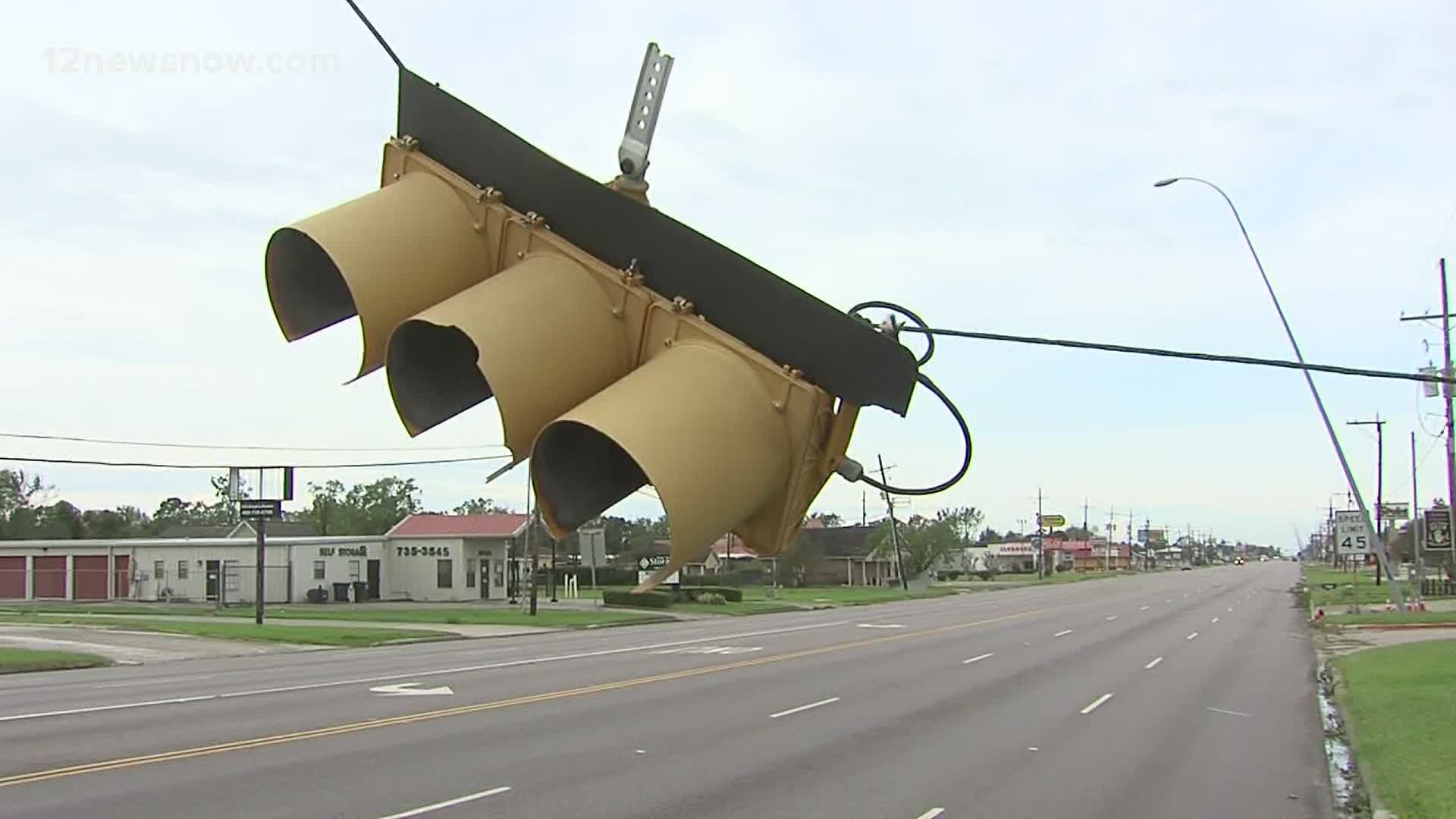 Some residents say they're lucky the damage wasn't worse when Hurricane Laura moved ashore Thursday morning