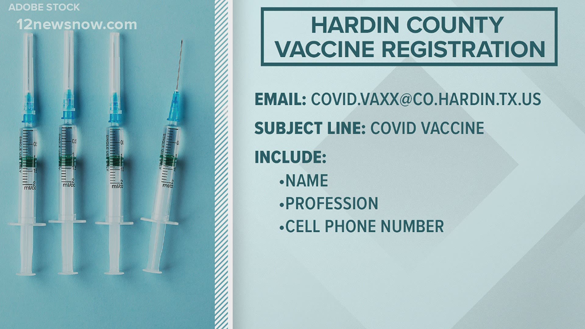 On Friday, Hardin County Judge Wayne McDaniel made a Facebook post asking his citizens to register for the vaccine even if you don't fall into the phase 1 list.