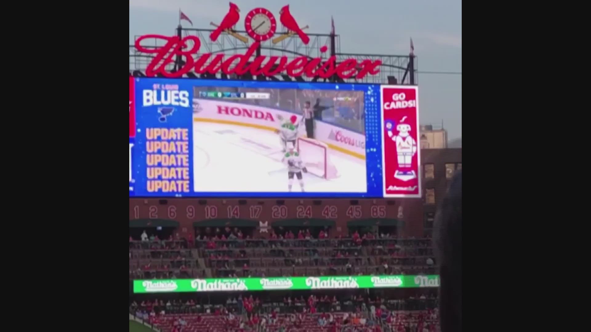 The St. Louis Cardinals show the Blues some love during ...