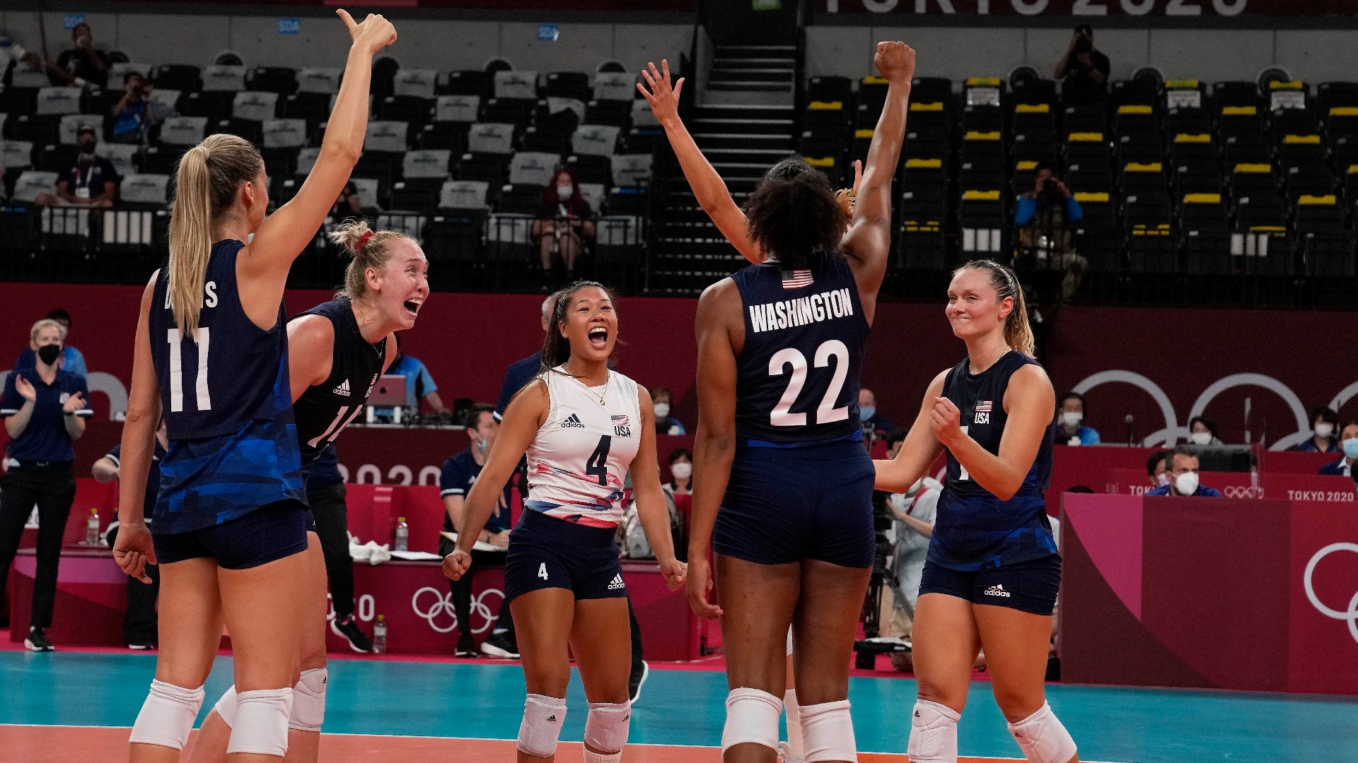 Both the US women's basketball and volleyball teams are playing for the gold medal.
