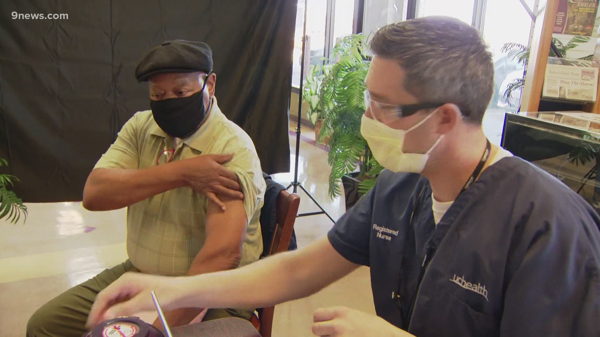 A pop-up clinic in Aurora, saw hundreds vaccinated Thursday and Friday. One 72-year-old recipient spent his birthday in line for the vaccine.