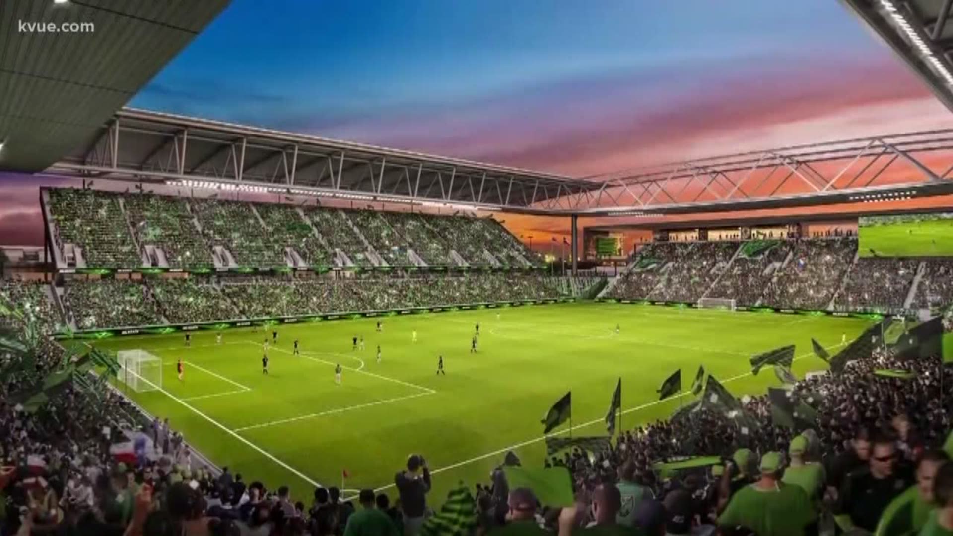 THE City Council gave the green light to Precourt Sports Ventures to build a stadium at McKalla Place -- the 24-acre property near the Domain.