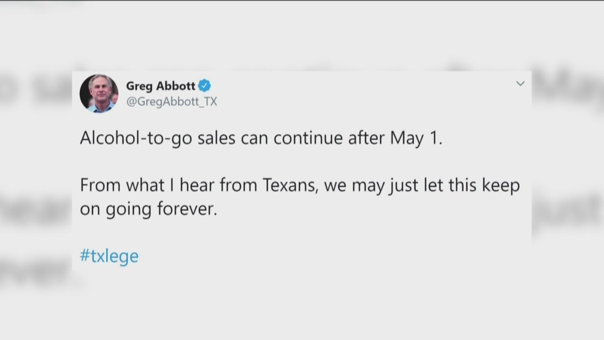 Gov. Abbott said the service may continue permanently – but there have been a lot of questions about what exactly "alcohol-to-go" means.