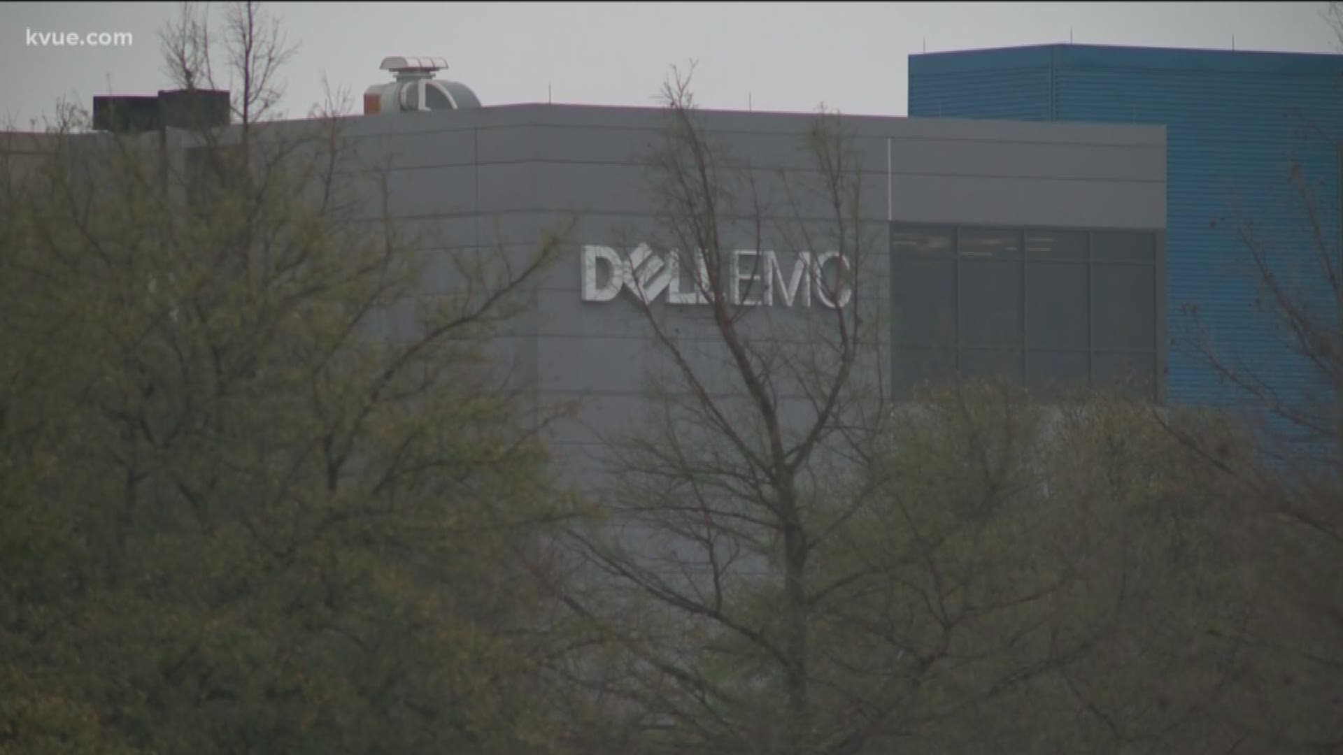 The employee was visiting the Dell offices in Round Rock until Feb. 28.
