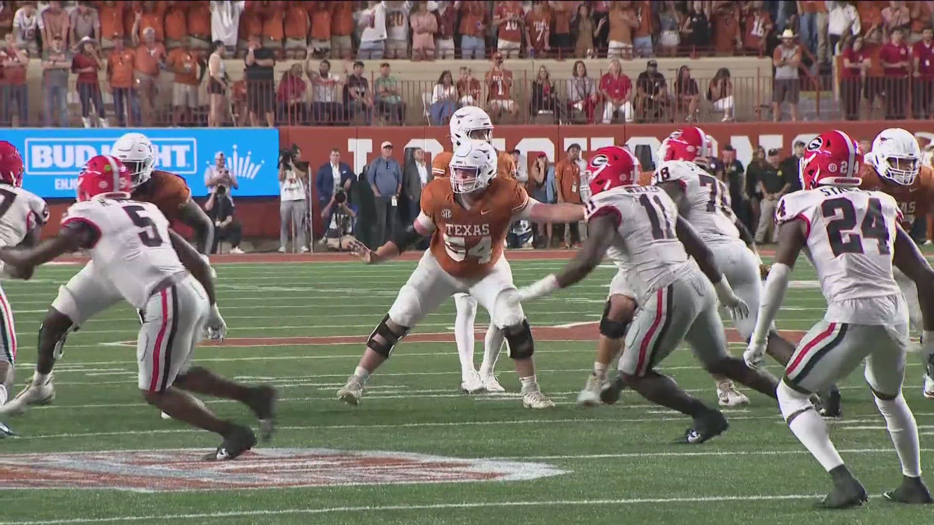 The surprise that's most talked about is Texas temporarily benching quarterback Quinn Ewers in the game against Georgia.