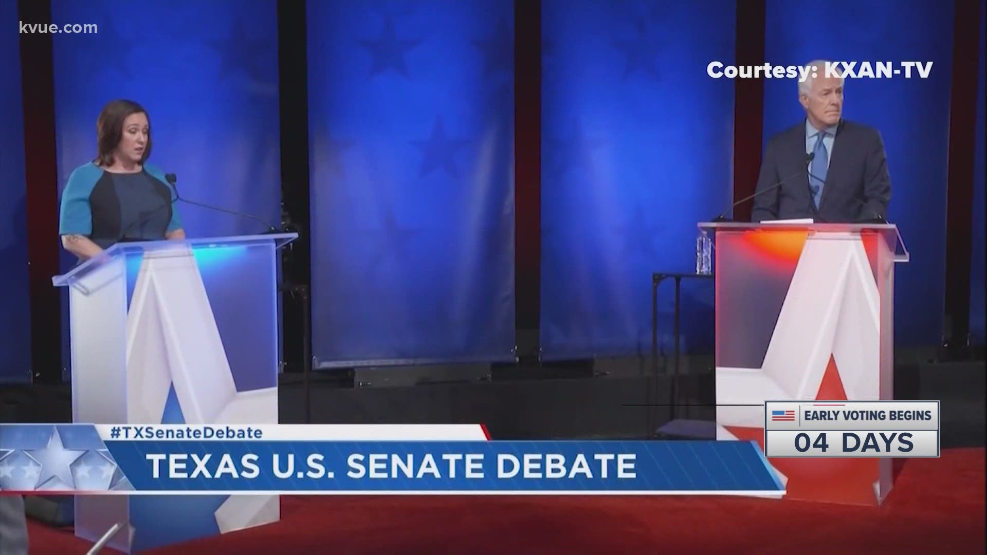 Sen. John Cornyn and MJ Hegar faced off in a U.S. Senate debate on Friday night. They made their cases to Texas voters.