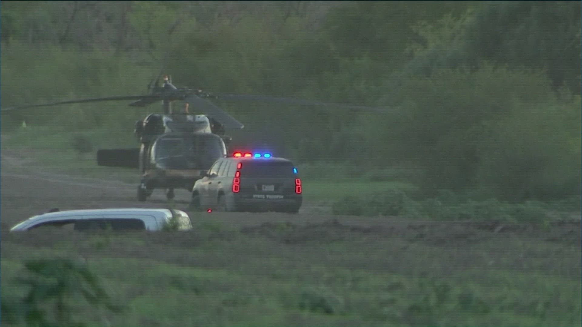 Federal officials said the helicopter crash just before 3 p.m. Mountain Time near the town of La Grulla.