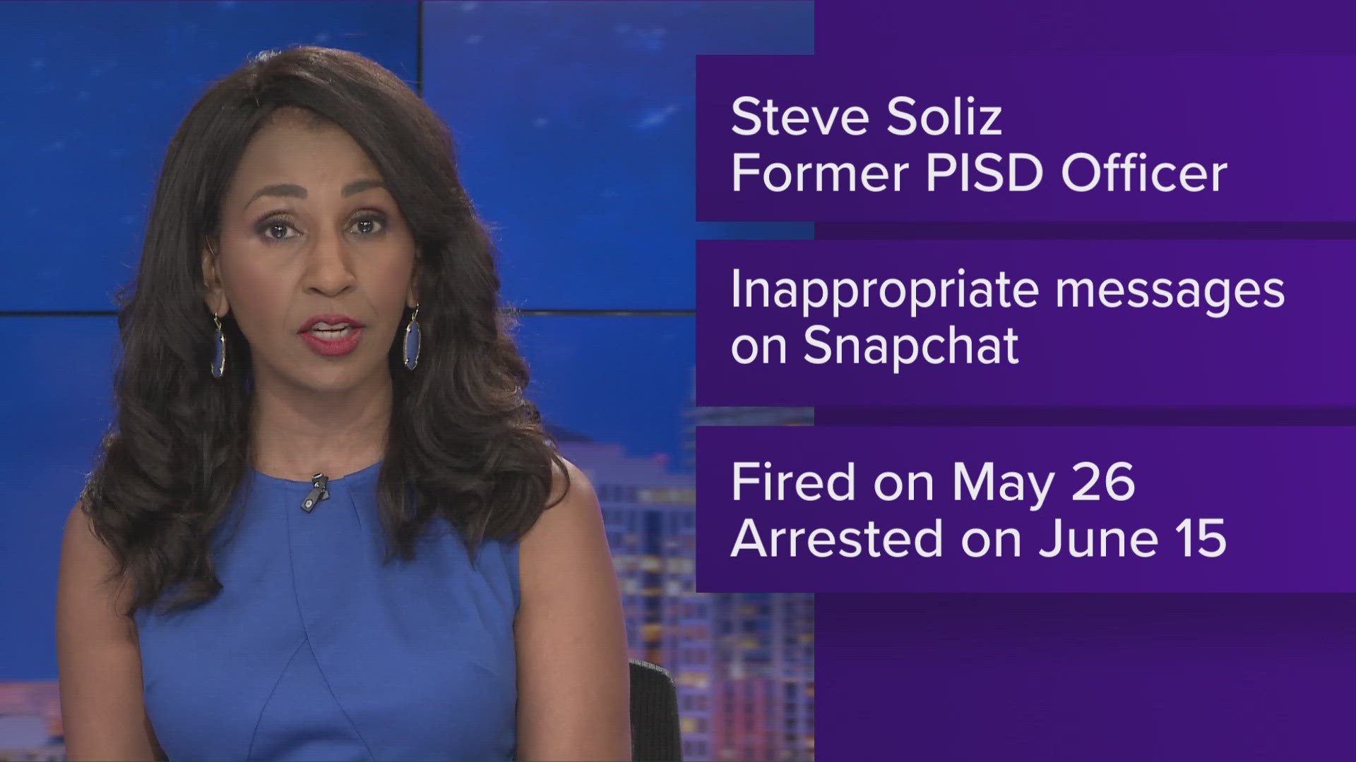 According to court documents, 49-year-old Steve Soliz is accused of sending inappropriate messages to three 13-year-old girls on Snapchat.